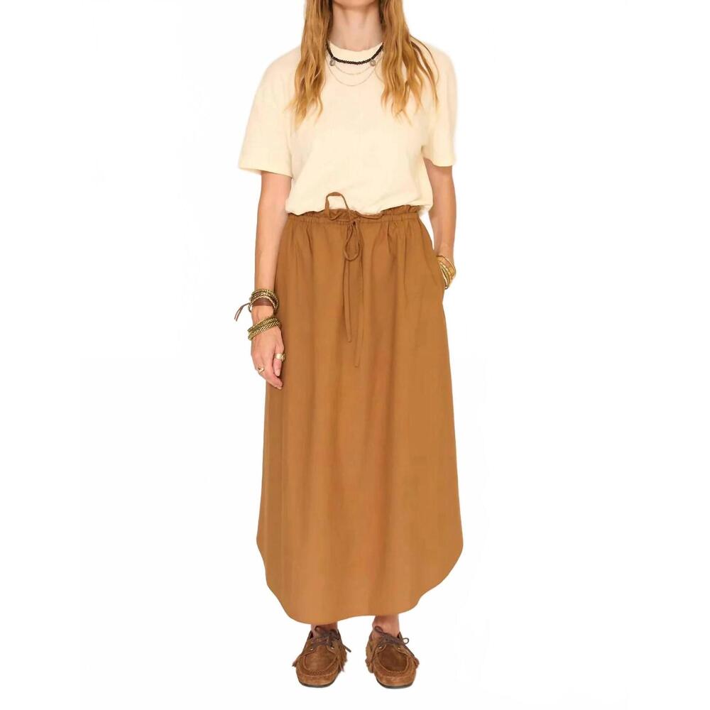 NEW MKT STUDIO josine cotton skirt in nuts